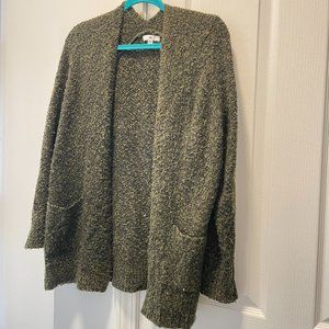 Dark Green Urban Outfitters Long Cardigan